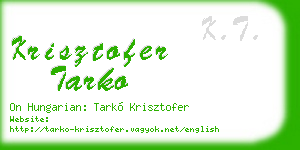krisztofer tarko business card